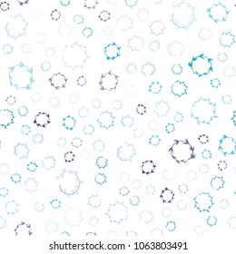 Light Blue, Green vector seamless  background with bubbles. Abstract illustration with colored bubbles in nature style. New design for ad, poster, banner of your website.