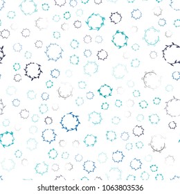 Light Blue, Green vector seamless  cover with spots. Modern abstract illustration with colorful water drops. Pattern can be used for ads, leaflets.