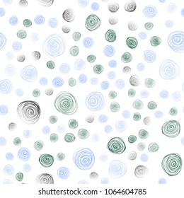 Light Blue, Green vector seamless doodle blurred template. Brand-new colored illustration in blurry style with flowers. Completely new template for your business design.