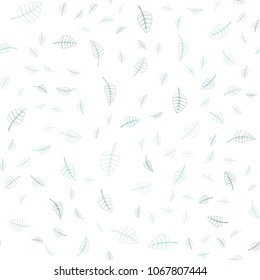 Light Blue, Green vector seamless  doodle bright template. Modern geometrical abstract illustration with leaves. The best blurred design for your business.
