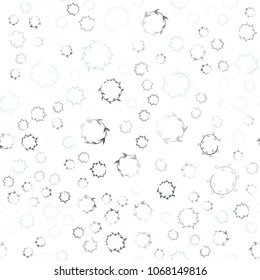 Light Blue, Green vector seamless  background with bubbles. Abstract illustration with colored bubbles in nature style. Completely new template for your brand book.