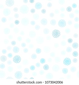 Light Blue, Green vector seamless natural elegant background. Modern geometrical abstract illustration with flowers. Doodle design can be used for your web site.