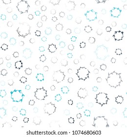 Light Blue, Green vector seamless  layout with circle shapes. Abstract illustration with colored bubbles in nature style. Completely new template for your brand book.