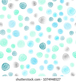 Light Blue, Green vector seamless natural elegant template. Brand-new colored illustration in blurry style with flowers. Brand-new design for your business.