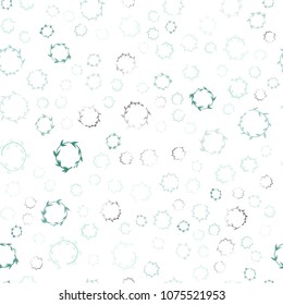 Light Blue, Green vector seamless  layout with circle shapes. Abstract illustration with colored bubbles in nature style. Beautiful design for your business advert.