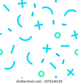 Light Blue, Green vector seamless background with lines, ovals. Decorative abstract design of repeating lines, circles. Pattern for design of fabric, wallpapers.