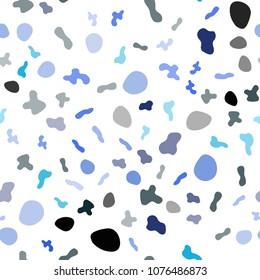 Light Blue, Green vector seamless template with lines, ovals. Blurred geometric sample with gradient bubbles.  The template for cell phone backgrounds.