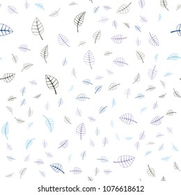 Light Blue, Green vector seamless  doodle bright template. Glitter abstract illustration with doodles and leaves. Doodle design can be used for your web site.