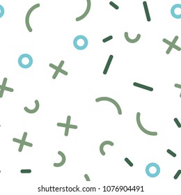 Light Blue, Green vector seamless layout with simple elements. Decorative abstract design of repeating lines, circles. Pattern for design of window blinds, curtains.