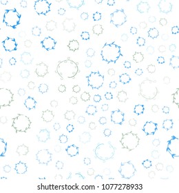 Light Blue, Green vector seamless  background with bubbles. Blurred bubbles on abstract background with colorful gradient. New design for ad, poster, banner of your website.