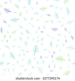 Light Blue, Green vector seamless  doodle blurred background. Decorative illustration with doodles on abstract template. The textured pattern can be used for website.