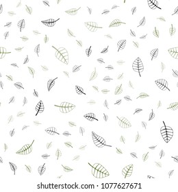 Light Blue, Green vector seamless  natural elegant template. Brand-new colored illustration in blurry style with leaves. Brand-new style for your business design.