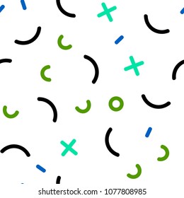 Light Blue, Green vector seamless cover with abstract shapes. Seamless gradient abstract lines on white background. Pattern for design of window blinds, curtains.