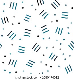 Light Blue, Green vector seamless pattern with abstract lines. Seamless Illustration with set of abstact gradient lines. Pattern for design of fabric, wallpapers.