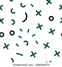 Light Blue, Green vector seamless pattern with abstract lines. Decorative abstract design of repeating lines, circles. Template for business cards, websites.