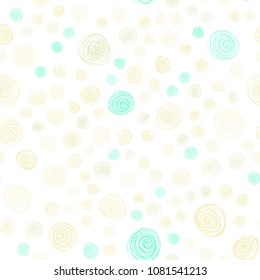 Light Blue, Green vector seamless natural abstract background. Decorative illustration with doodles on abstract template. Elegant pattern for a brand book.