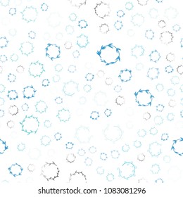 Light Blue, Green vector seamless  layout with circle shapes. Beautiful colored illustration with blurred circles in nature style. New design for ad, poster, banner of your website.