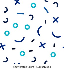 Light Blue, Green vector seamless template with geometric lines. Colorful seamless gradient with lines and signs of maths. Pattern for design of window blinds, curtains.