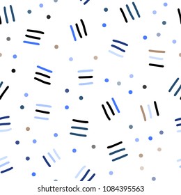 Light Blue, Green vector seamless background with lines, ovals. Seamless gradient abstract lines on white background. Pattern for design of window blinds, curtains.