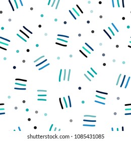 Light Blue, Green vector seamless layout with simple elements. Colorful seamless gradient with lines and signs of maths. Design for textile, fabric, wallpapers.