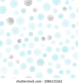 Light Blue, Green vector seamless natural elegant pattern. Modern geometrical abstract illustration with flowers. The best blurred design for your business.