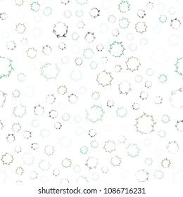 Light Blue, Green vector seamless template with circles. Glitter abstract illustration with blurred drops of rain. Pattern can be used as texture of wallpapers.
