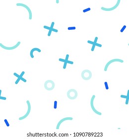 Light Blue, Green vector seamless texture with elements of lines. Colorful seamless gradient with lines and signs of maths. Trendy design for wallpaper, fabric makers.