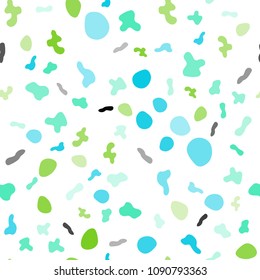 Light Blue, Green vector seamless template with lines, ovals. An elegant bright illustration with gradient. A completely new template for your business design.