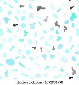 Light Blue, Green vector seamless background with liquid shapes. Shining crooked illustration in marble style. The best blurred design for your business.