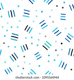 Light Blue, Green vector seamless template with geometric lines. Colorful seamless gradient with lines and signs of maths. Design for textile, fabric, wallpapers.