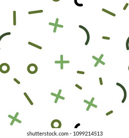 Light Blue, Green vector seamless layout with simple elements. Trendy seamless illustration with abstract lines. Pattern for trendy fabric, wallpapers.
