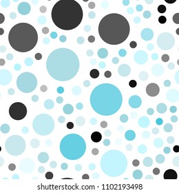 Light Blue, Green vector seamless cover with spots. Blurred bubbles on abstract background with colorful gradient. New design for ad, poster, banner of your website.