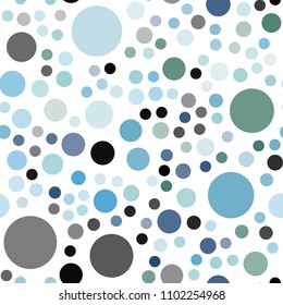 Light Blue, Green vector seamless layout with circle shapes. Abstract illustration with colored bubbles in nature style. Pattern can be used for ads, leaflets.
