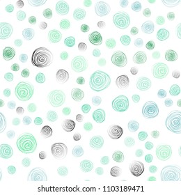 Light Blue, Green vector seamless doodle bright background. A vague abstract illustration with flowers in doodles style. Pattern for colorful books and pages for kids.