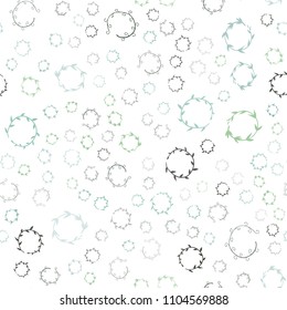 Light Blue, Green vector seamless layout with circle shapes. Illustration with set of shining colorful abstract circles. Completely new template for your brand book.