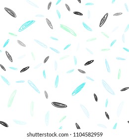 Light Blue, Green vector seamless background with bubbles. Blurred bubbles on abstract background with colorful gradient. Completely new template for your brand book.