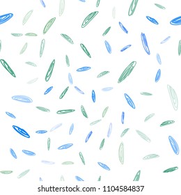 Light Blue, Green vector seamless background with bubbles. Glitter abstract illustration with blurred drops of rain. Pattern can be used for futuristic ad, booklets.
