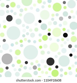Light Blue, Green vector seamless background with bubbles. Abstract illustration with colored bubbles in nature style. Pattern can be used as texture of wallpapers.