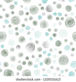 Light Blue, Green vector seamless abstract doodle background. Glitter abstract illustration with doodles and flowers. Template for backgrounds of cell phones.