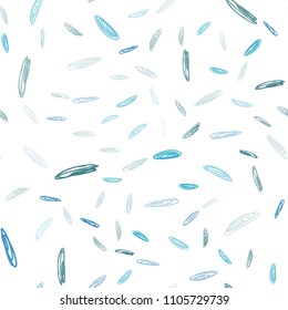 Light Blue, Green vector seamless layout with circle shapes. Blurred bubbles on abstract background with colorful gradient. Pattern can be used as texture of wallpapers.