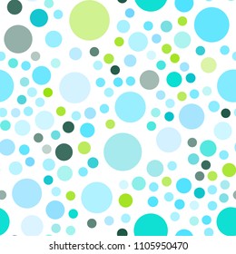 Light Blue, Green vector seamless background with bubbles. Abstract illustration with colored bubbles in nature style. New design for ad, poster, banner of your website.