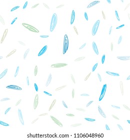 Light Blue, Green vector seamless layout with circle shapes. Modern abstract illustration with colorful water drops. New design for ad, poster, banner of your website.