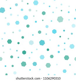 Light Blue, Green vector seamless background with hexagons. Abstract illustration with colorful hexagons. Pattern can for your ad, booklets.