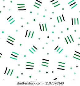 Light Blue, Green vector seamless pattern with abstract lines. Decorative abstract design of repeating lines, circles. Pattern for design of window blinds, curtains.