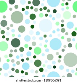Light Blue, Green vector seamless background with bubbles. Abstract illustration with colored bubbles in nature style. Pattern can be used for beautiful websites.