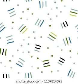 Light Blue, Green vector seamless texture with elements of lines. Illustration with repetition of lines on white background. Pattern for trendy fabric, wallpapers.