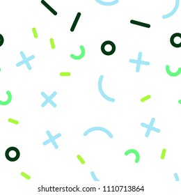 Light Blue, Green vector seamless layout with simple elements. Illustration with repetition of lines on white background. Pattern for design of fabric, wallpapers.
