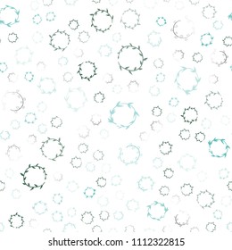 Light Blue, Green vector seamless texture with disks. Illustration with set of shining colorful abstract circles. Pattern can be used for ads, leaflets.