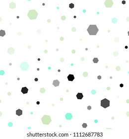 Light Blue, Green vector seamless layout with hexagonal shapes. Abstract illustration with colorful hexagons. New design for website's poster, banner.