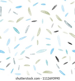 Light Blue, Green vector seamless texture with disks. Blurred bubbles on abstract background with colorful gradient. Completely new template for your brand book.
